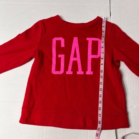 GAP KIDS Logo Crewneck Sweatshirt Pullover Medium 8 Red and Pink - Picture 2 of 7